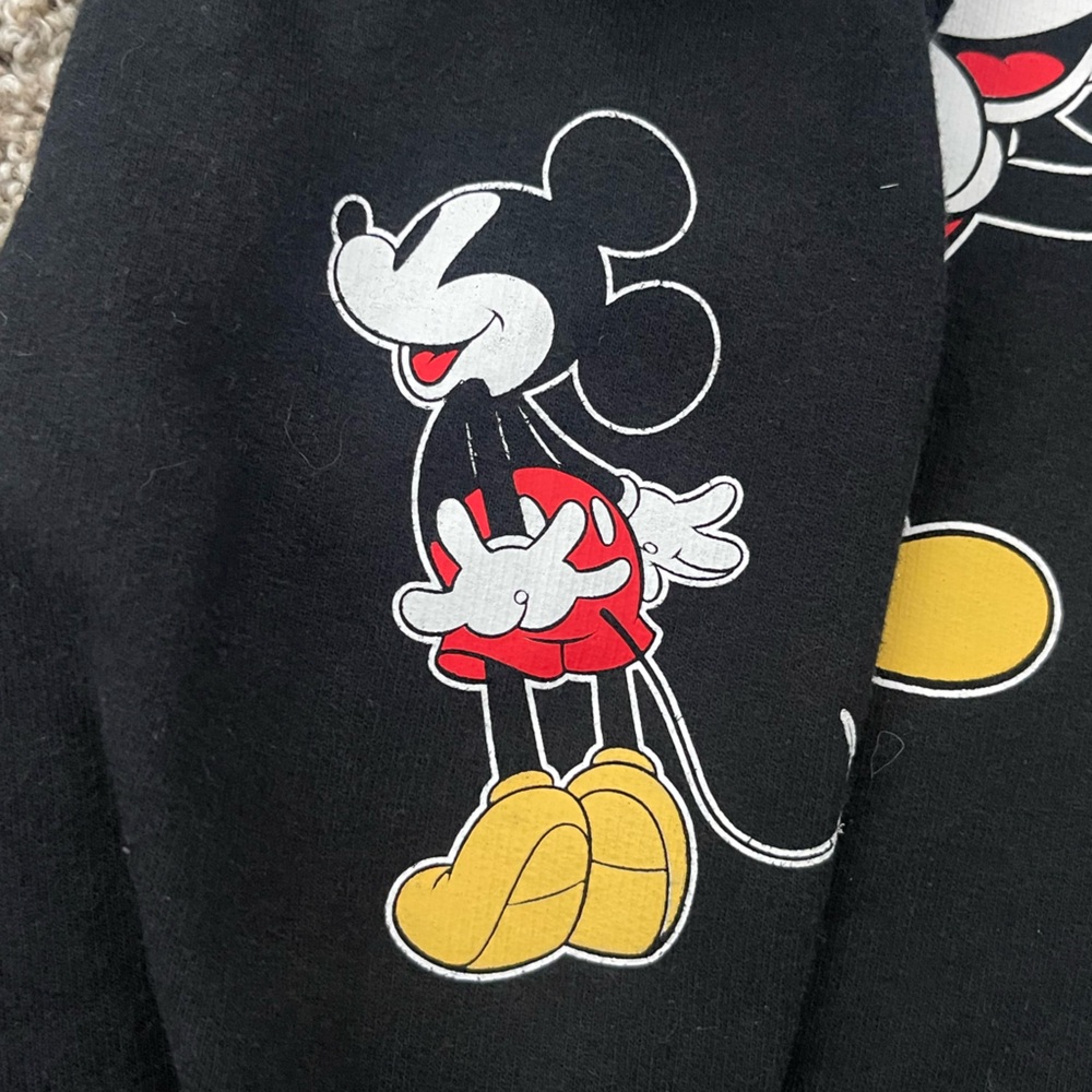 Men’s Disneyland Resort Disney Mickey Mouse Black Crewneck Sweatshirt Size S - Picture 5 of 10